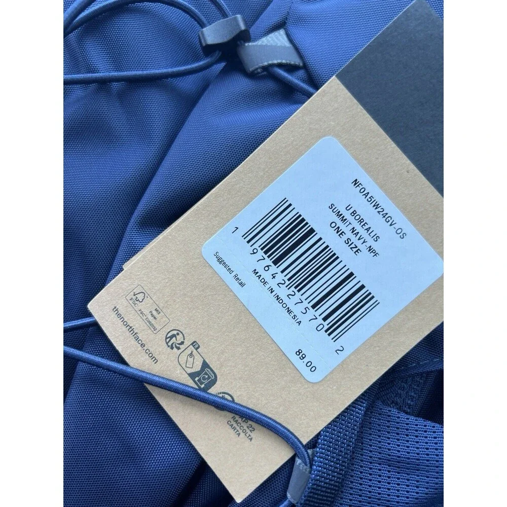 The North Face Unisex Borealis Laptop Backpack Color Summit Navy Blue  New w/tag